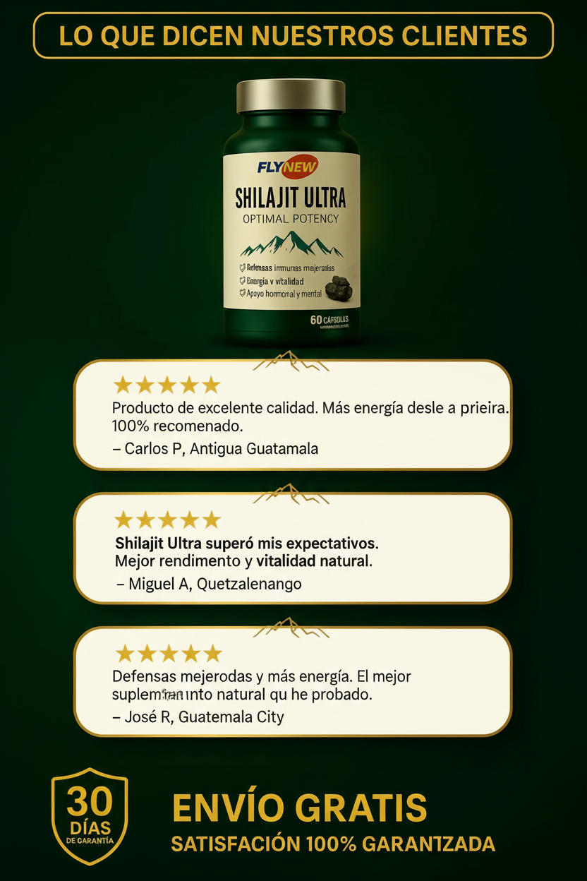 Collage vertical testimonios Shilajit Ultra